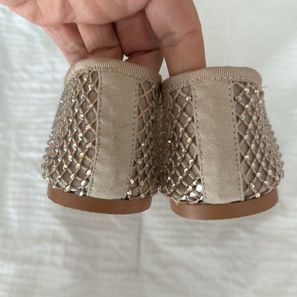 STEVE MADDEN Nude Sparkly Blossoms Ballet Flats with Bow detail Women’s 8.5 - Picture 8 of 11